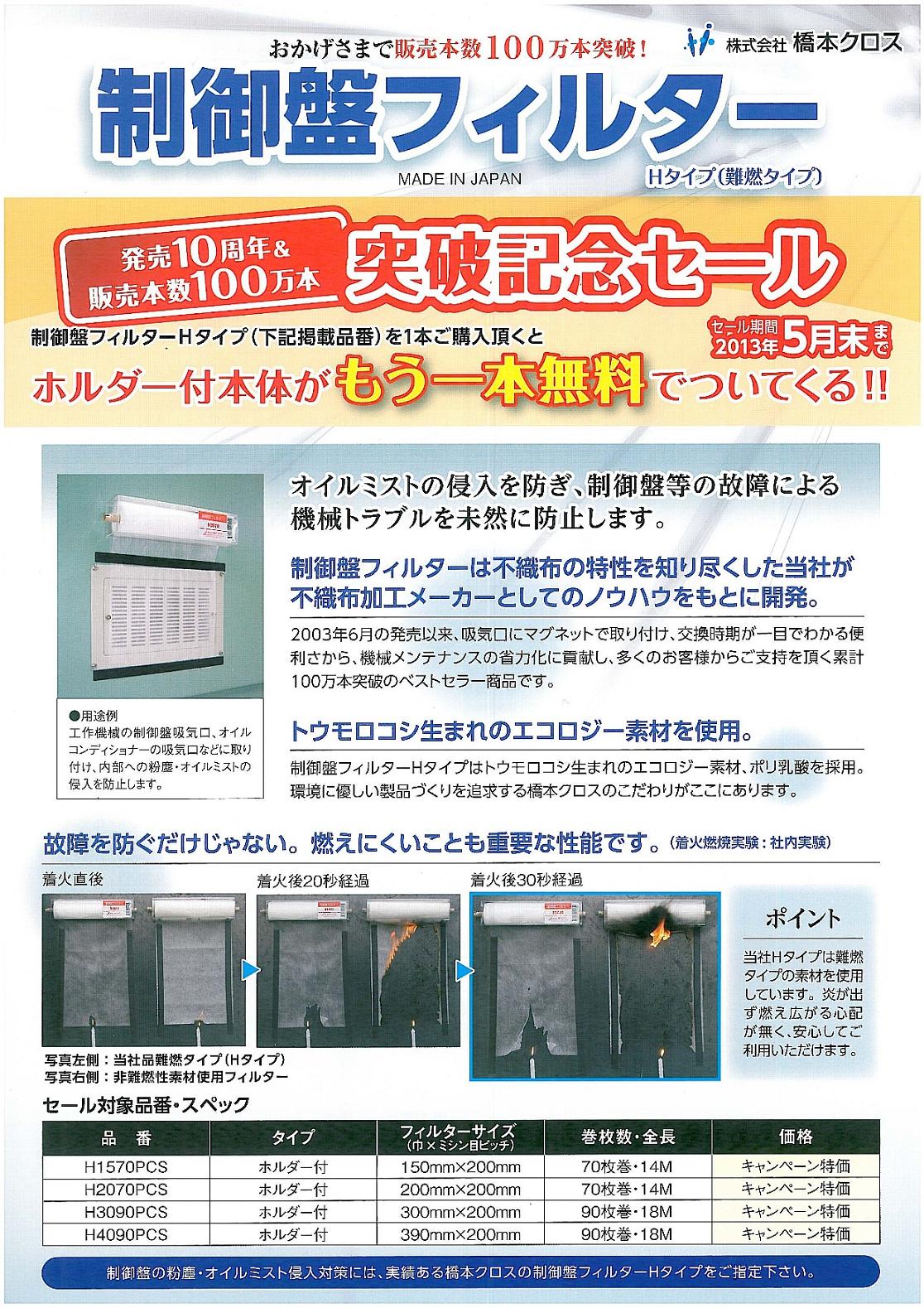 橋本クロス 制御盤フィルターＲタイプ詰替５５０×２００ｍｍ 1点 MR10050 橋本