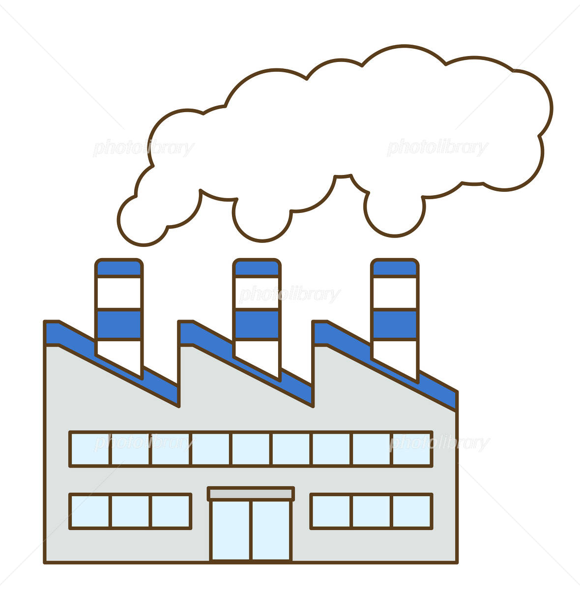 生産工場と管理している男女の職員のアイソメのイラスト素材78915394- PIXTA