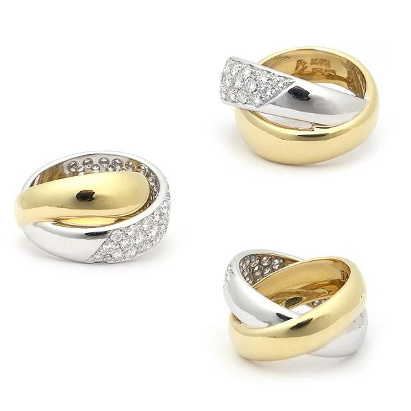 緑屋質屋 SCAVIA スカヴィアダイヤモンド リング 1.65ct K18YG WG 中古中古のブランドジュエリ