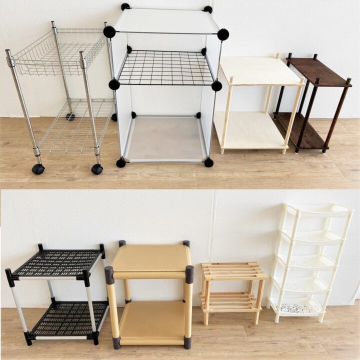 ダイソーの棚受けを使ったウォールシェルフ*。DIYレシピ