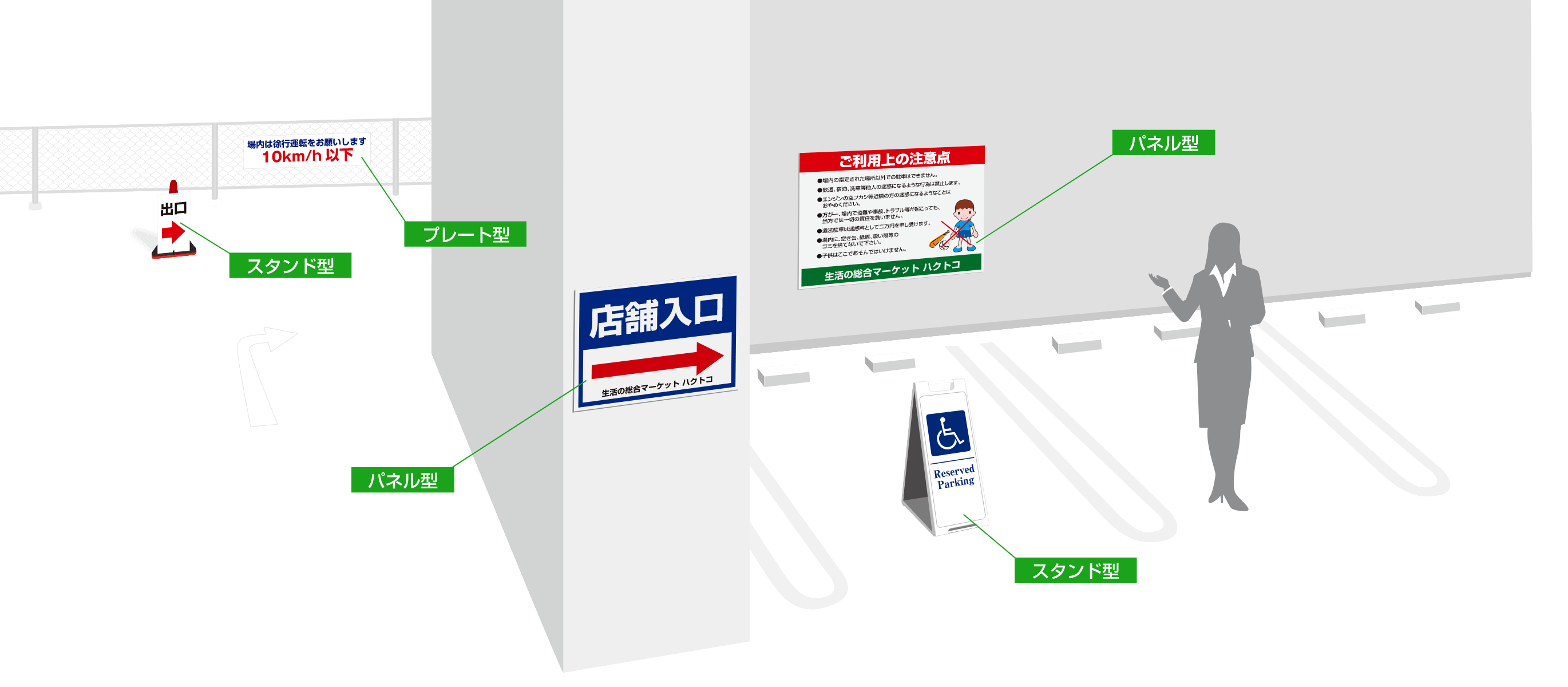 月極駐車場名入れ無料屋外用 プレート看板 ・ アルミ複合板使用 サイズ： 450mm×300mmカラー印刷プレート看板案内板 パネルサイン 耐水 屋外 不動産用 店舗用 事務所用穴開け無料裏面両面テープ無料月極駐車場 空きあり デザイン