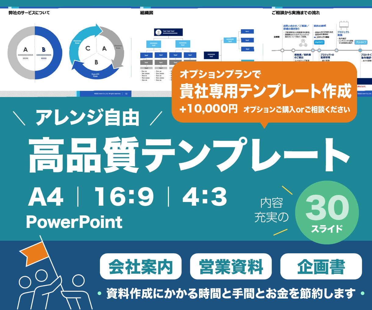 事業紹介資料ブランディング・マーケティング事業クオリティの高い資料が揃うテンプレの百貨店「資料デザイン百貨」