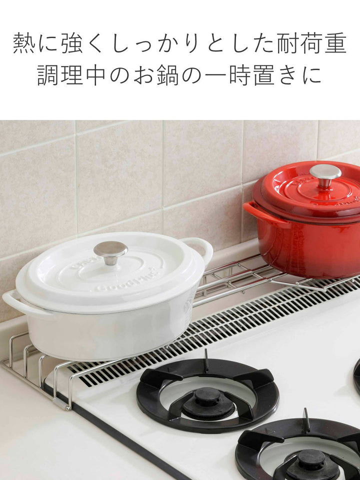 コンロ奥ラック コンロすきまラック leye レイエ 日本製 ブラックキッチン収納 コンロ周り収納 汚れガード ステンレス コンロ奥収納隙間収納 すきま収納 キッチンラック テーブルコンロ 据置き型コンロ ガステーブルオークス レイエ コンロすきまラック