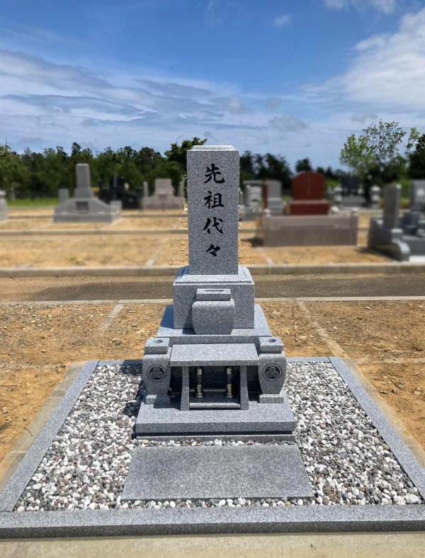 和型デザイン墓石巻石セット