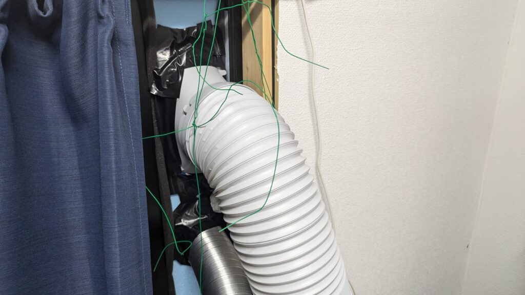 スポットエアコン「どこでもクーラー」の強制排熱ダクトを自作して部屋を冷やしたいみかんパートナーズ