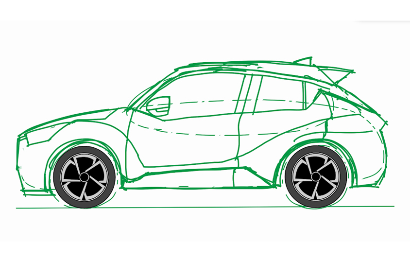 車の描き方のコツ：影の車