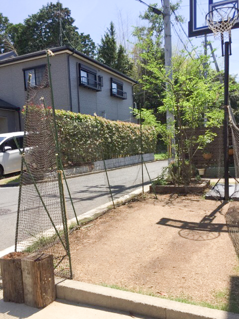 防球ネットdiy 防球ネット バスケットゴール 玄関 入り口 イレクターパイプ などのインテリア実例 - 2018-11-01 00:33:34RoomClip ルームクリップ