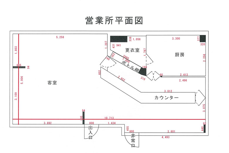 風営法 深夜酒類提供飲食店開始届 の図面を作成する方法ナイトビジネス専門 行政書士法人 ARUTO