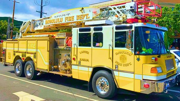 2020年3月15日 アメリカ ニューヨーク市マンハッタンの消防署に消防車が停車 — ストック編集用写真©bloodua 647794944