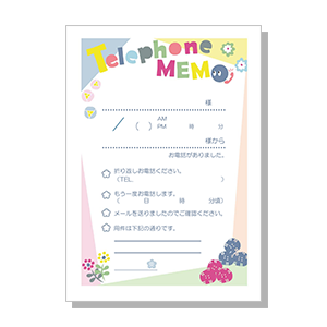 電話受けメモ桜のデザイン- 無料テンプレート公開中 - 楽しもう Office