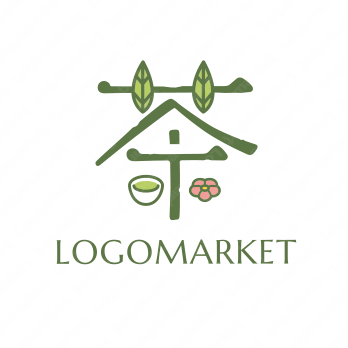 We are one. お茶で安らぎをまわそう。」ロゴマークを描きましたまんぷく食堂