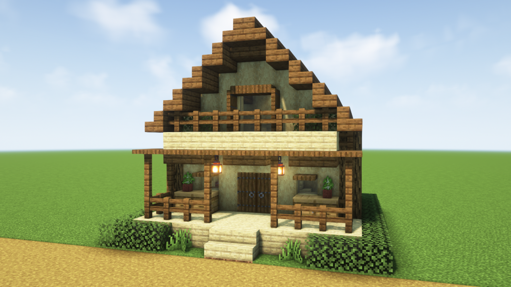 マイクラ サバイバルでも建てやすい！お洒落な家をつくる！！よ！！ スロクラ Part28 - すろーのマイクラ日記