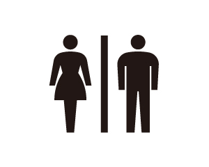 トイレマーク RESTROOM カッティングシート 切文字 ピクトサイン ピクトグラム 男女