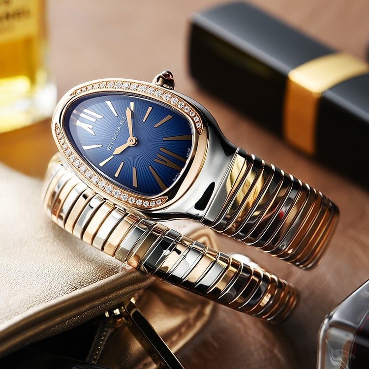 BVLGARI - ブルガリ セルペンティ 102968 K18PG×SS コンビ 純正ダイヤ ダブルスパイラル ピンクゴールド クオーツ レディース腕時計の通販 by Brand Shop 宝美堂 HOUBIDOUラクマ店ブルガリならラクマ