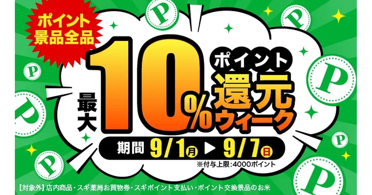 スギ薬局お買い物券 1万円分