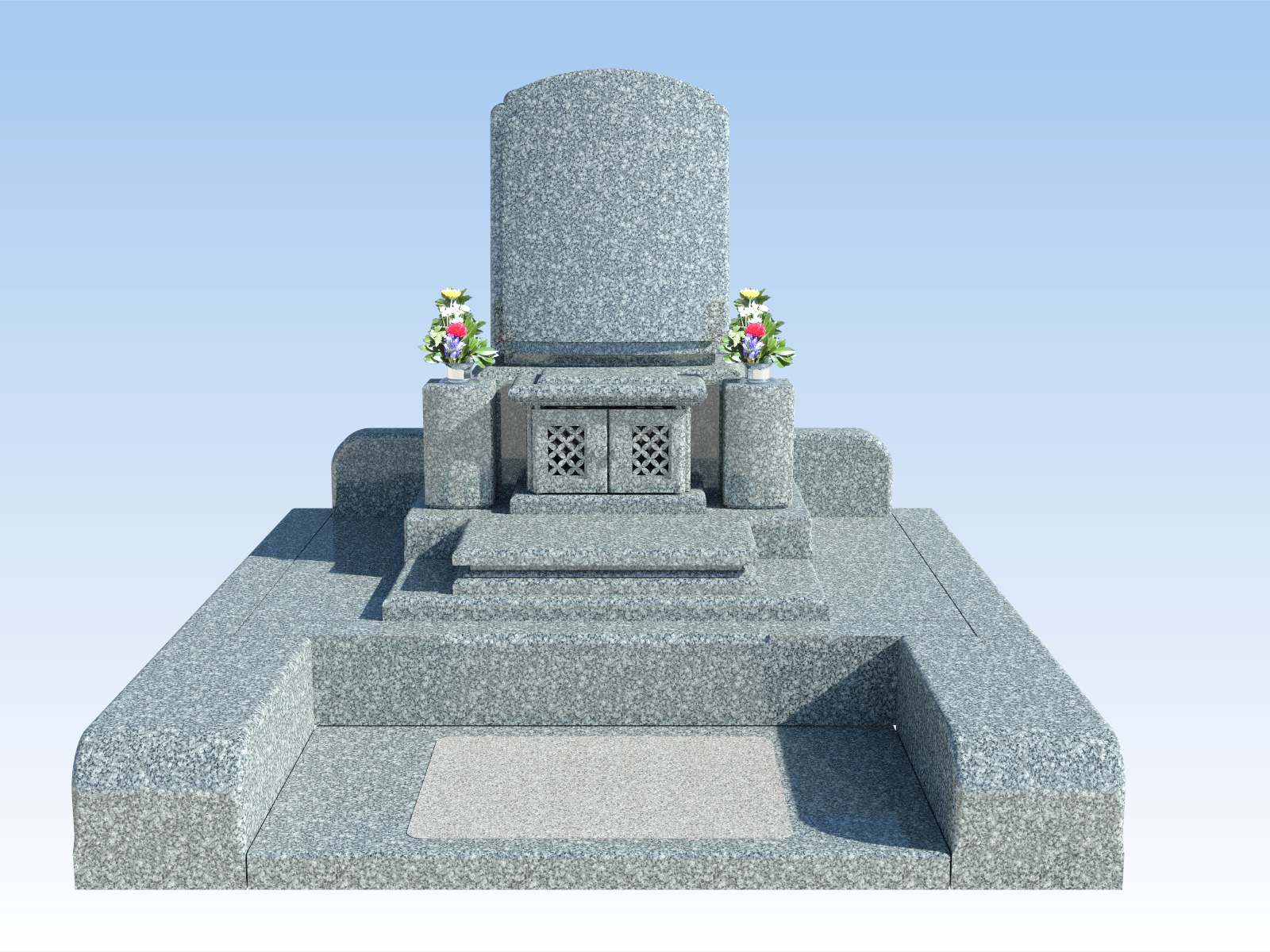 洋型墓石デザインサンプル画像例墓石の種類三和石材株式会社