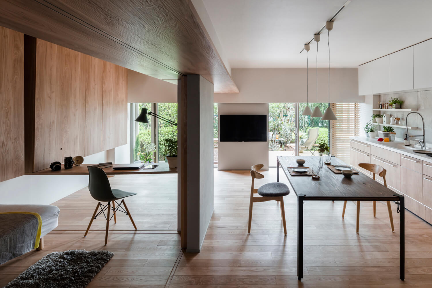 50㎡未満の建築家自宅リノベーション狭くても快適に過ごせる、置き家具のない家ToKoSie ー トコシエ