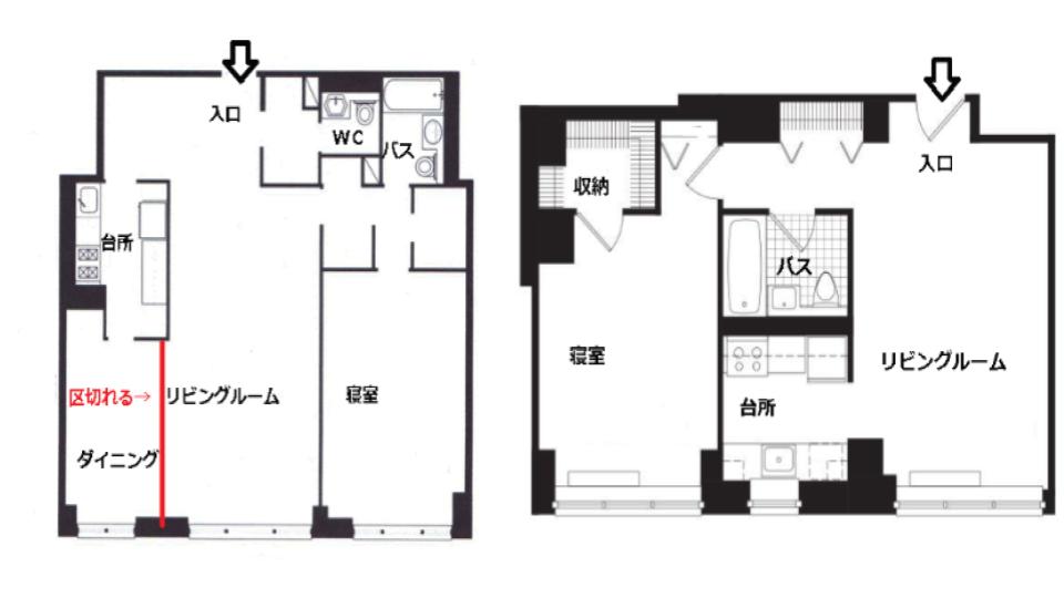 アメリカのアパートメント マンション の間取りかもねぎインテリア