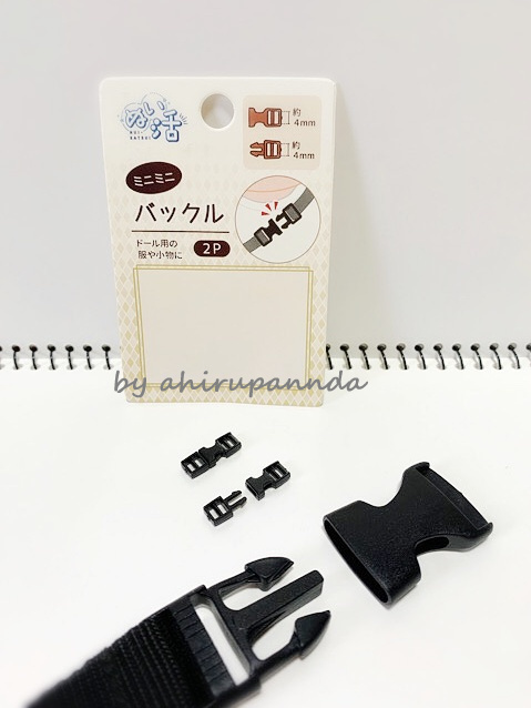 YKK 10mm用バックル2個アジャスター1個