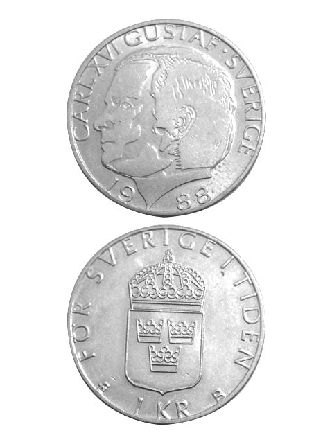 1 ノルウェー クローネ コインの写真素材・画像素材 Image 19860321