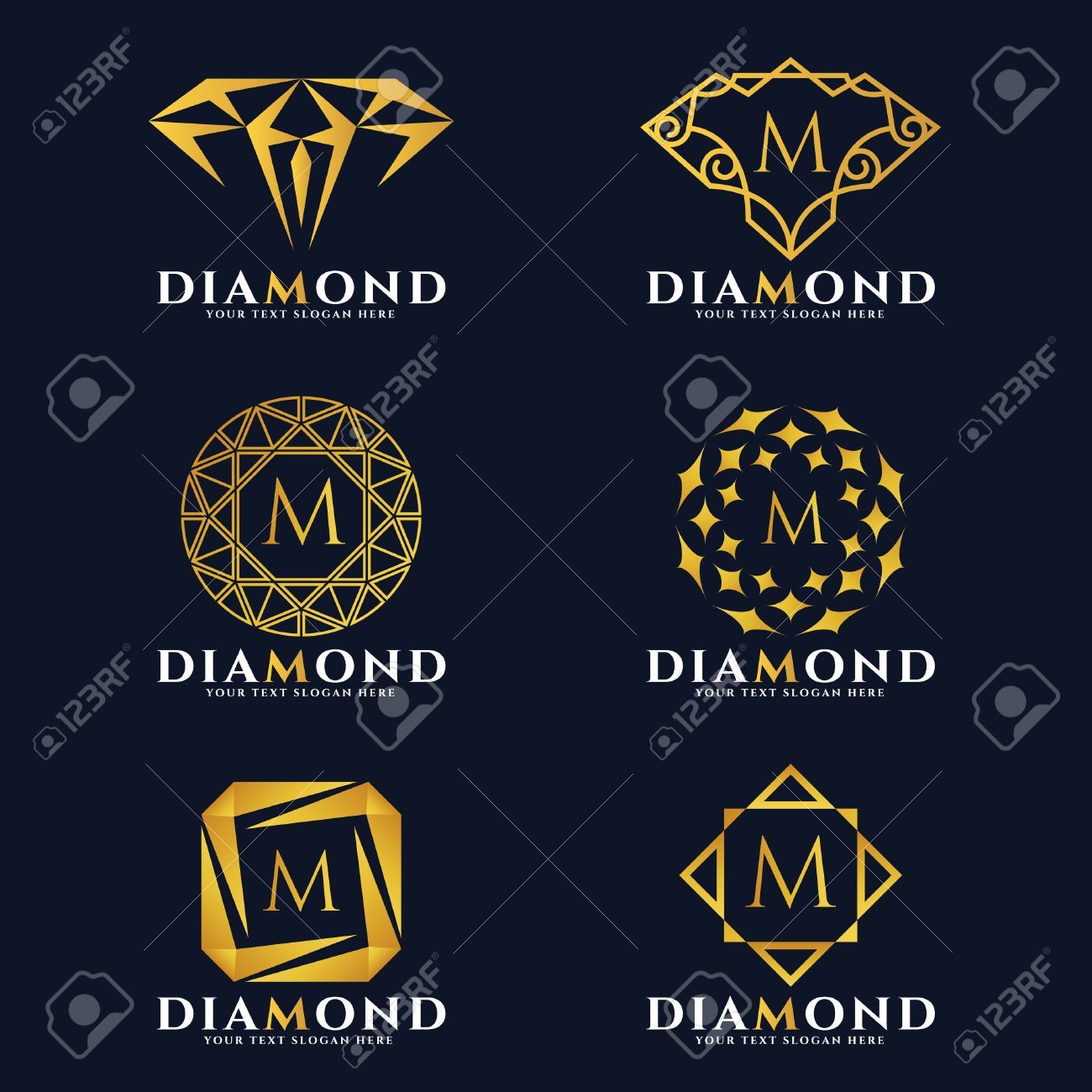 ダイヤモンドロゴコレクションPremiumベクトル素材