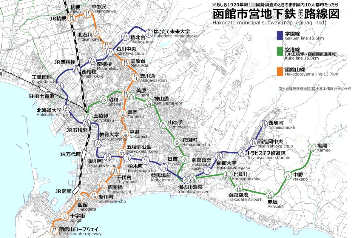 世界の路線図と東京の路線図を比較してみた