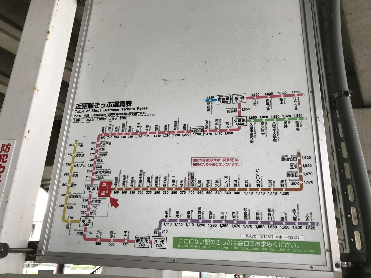 新水前寺駅から肥後大津駅(2019年02月04日) 鉄道乗車記録(鉄レコ・乗りつぶし) by spockerさん