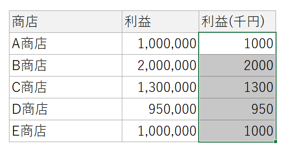 Excel 千円や百万円単位の数値の表示形式 初学者必見!