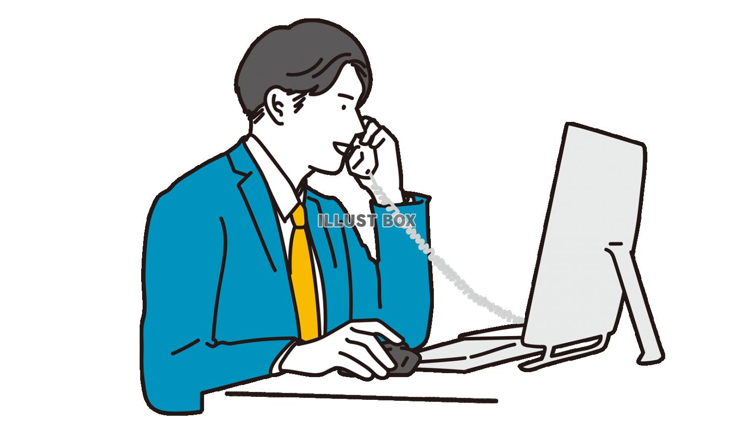 いろいろな携帯電話で話す会社員のイラストかわいいフリー素材集 いらすとや