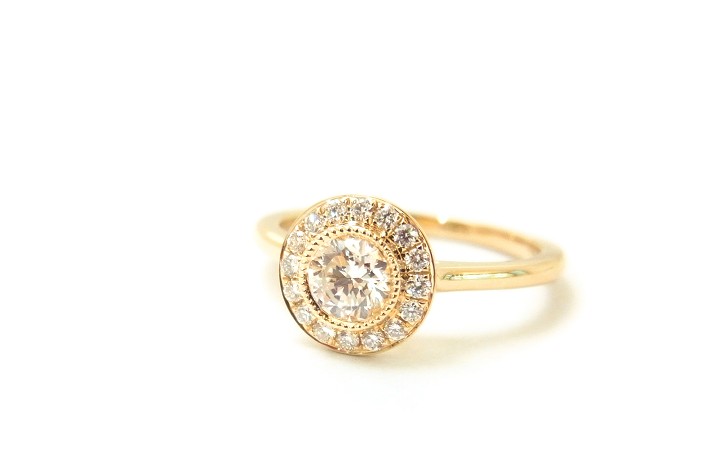 ☆SALE☆サンタマリアアクアマリン ハートシェイプ 取り巻きダイヤリング鑑別付Jewelry eclat