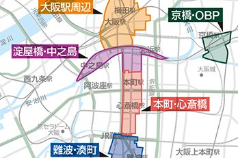 大阪府 大阪市中心街・オフィス街の夜景の写真素材90168865- PIXTA