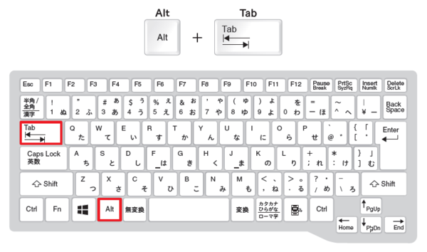 アプリやウィンドウをショートカットキーで切り替えるショートカットキーできるネット