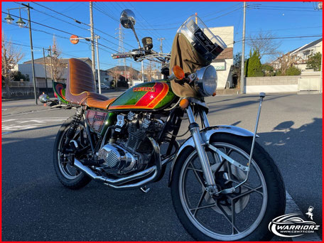 CB250T ホーク オオカワ三段シート 45cm カスタムペイント 当時物 CB250T ホーク オオカワ三段