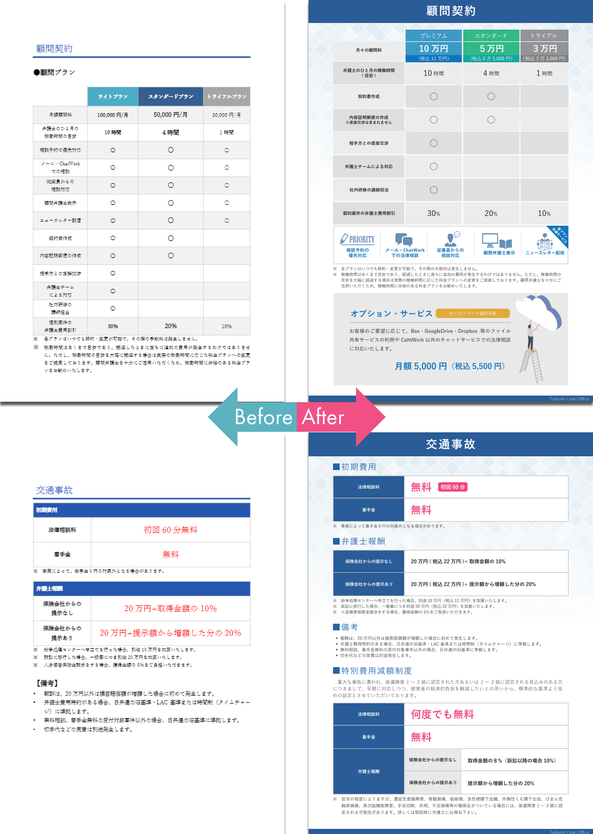 料金表 チラシ フライヤー - 神戸パンフレットデザイン.com