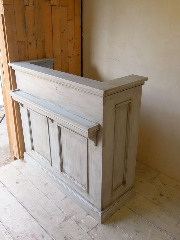 na 275. 手元が隠れる 受付カウンター レジカウンター ショップカウンター 板張り風 おしゃれ 美容室 ネイルサロンiichi日々の暮らしを心地よくするハンドメイドやアンティークのマーケットプレイス