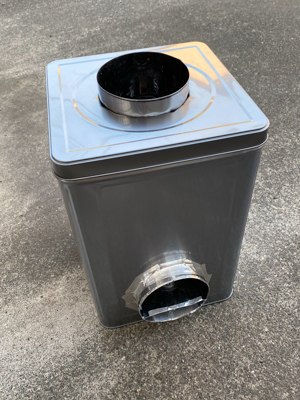 新改良型 ペール缶 ロケットストーブ 一斗缶 薪ストーブ キャンプ アウトドア DIY