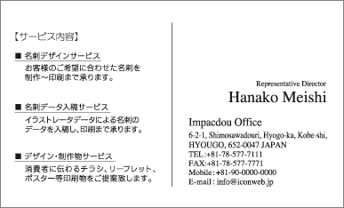 名刺裏面 ライター著作