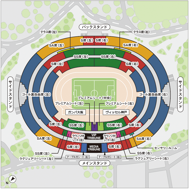 エディオンピースウイング広島 座席ビューさくらます