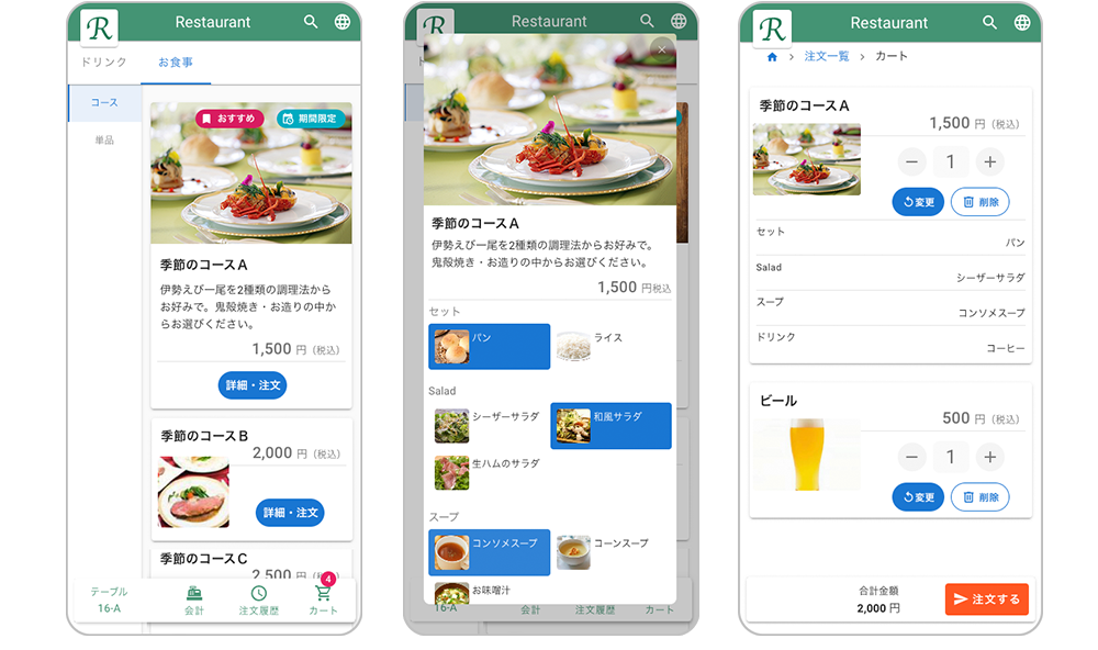 ナンバー入力セルフオーダー追加アプリサービス Linktoセイコーソリューションズ