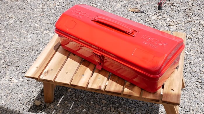 トラスコ TRUSCO オレンジブック 工具箱 ツールボックス 収納 業務用 山型ツールボックス ブルー Y-530-B 120-1069 筆者愛用トラスコ TRUSCO の山型ツールボックス キャンプ小物の収納におすすめ！ - ハピキャンキャンプ・アウトドア情報メディア
