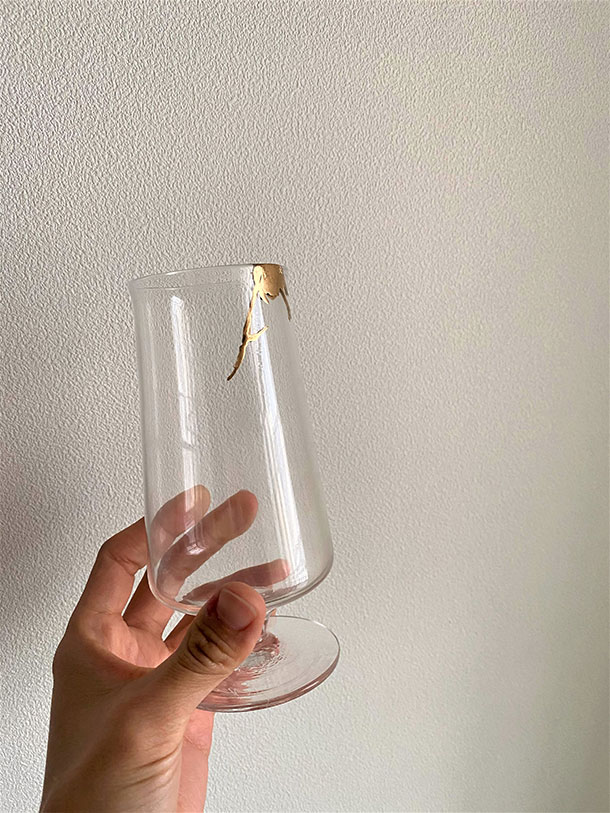 ガラスも金継ぎできる！？割れたグラスを金継ぎしてみた！ - フェリシモ女子DIY部ブログ