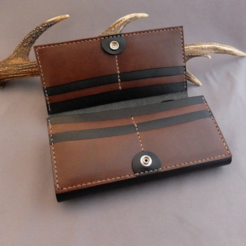 Amazon.co.jp: P Prettyia レザークラフト DIYレザー 二つ折り財布 メイキング 革工芸 手作り 初心者 キット 全3色,ブラック : ホビ