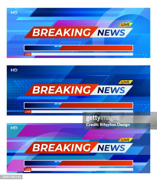 Vetor文字編集可能 記者会見生中継番組風 速報テロップセット do StockAdobe Stock
