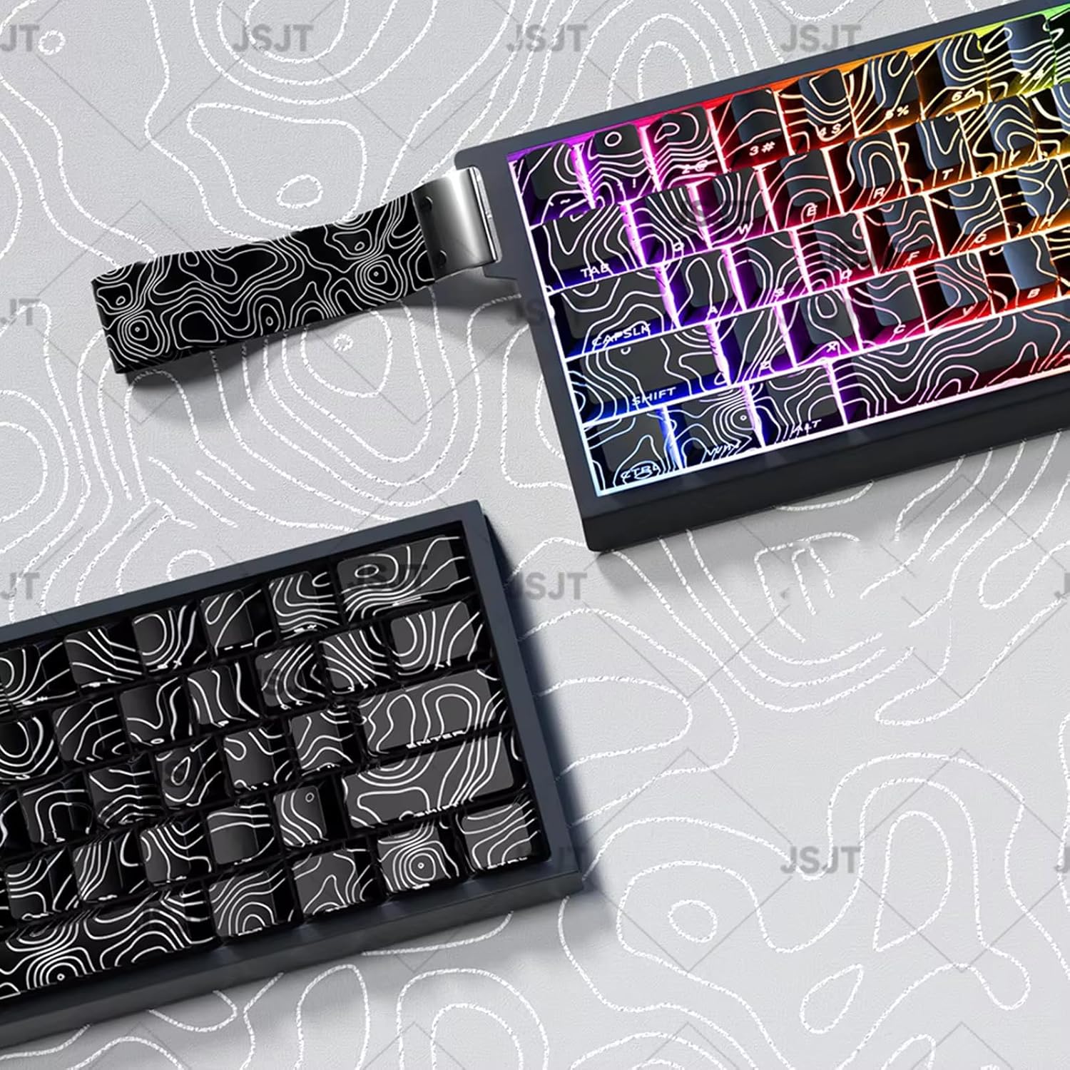 Amazon.co.jp: yuexchaoキーキャップ 星空 ABS個性機械キーボードキーキャップ水移動印刷104keysキーキャップColor: Model 1: パソコン・周辺機器