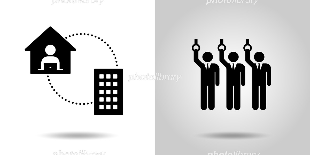 テレワークアイコンイラスト 在宅勤務出社勤務のイラスト素材71065620- PIXTA