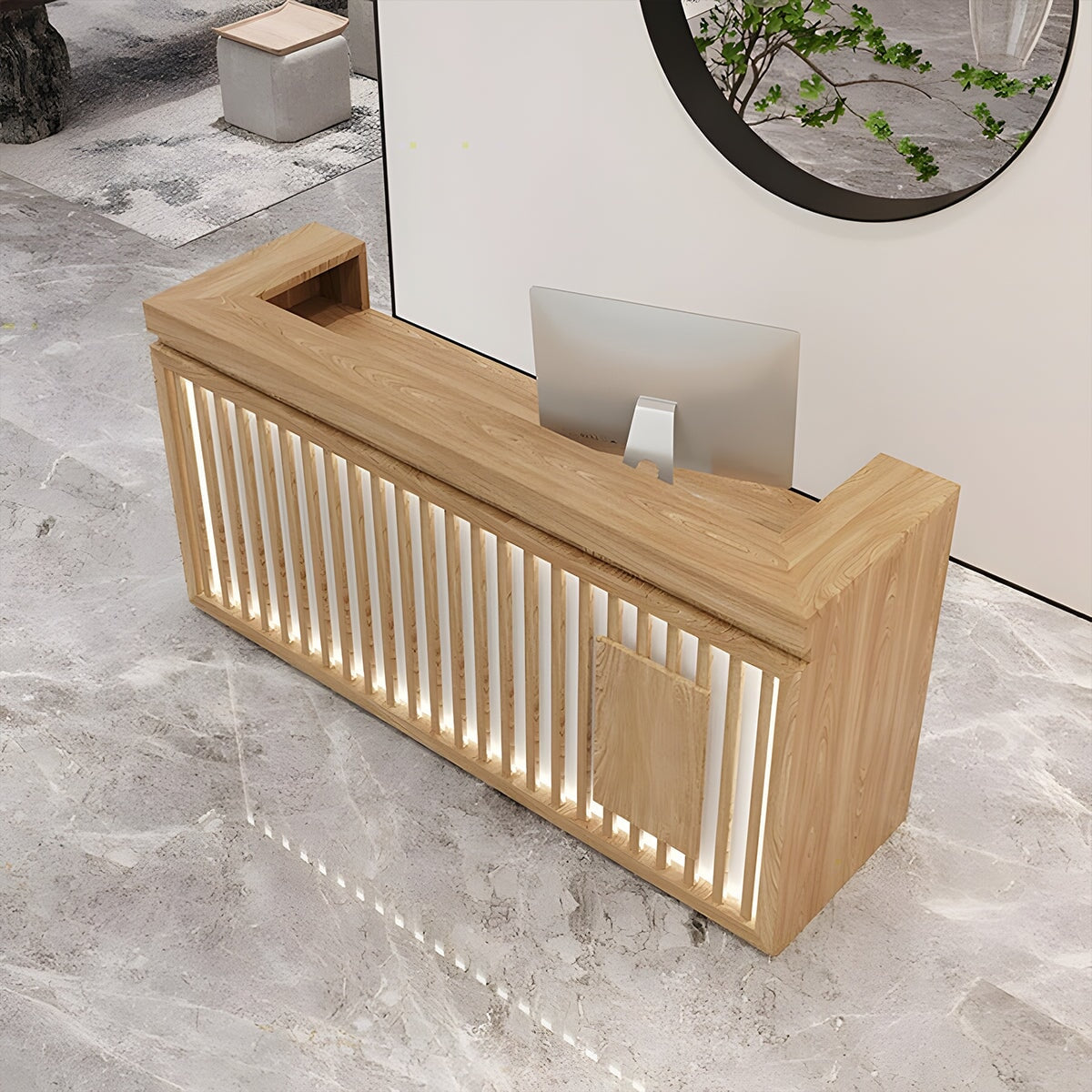 レジカウンター② 美容室 サロン 受付カウンター 店舗什器 レジ台 楽天市場在庫処分SALEサロンカウンター レジカウンター 木 木製アンティーク 幅93×奥行44×高さ106 レジカウンター台 レジ台 レジ置き 引き出し付き 店舗 美容室 サロン 受付 荷物 収納 棚 ラック