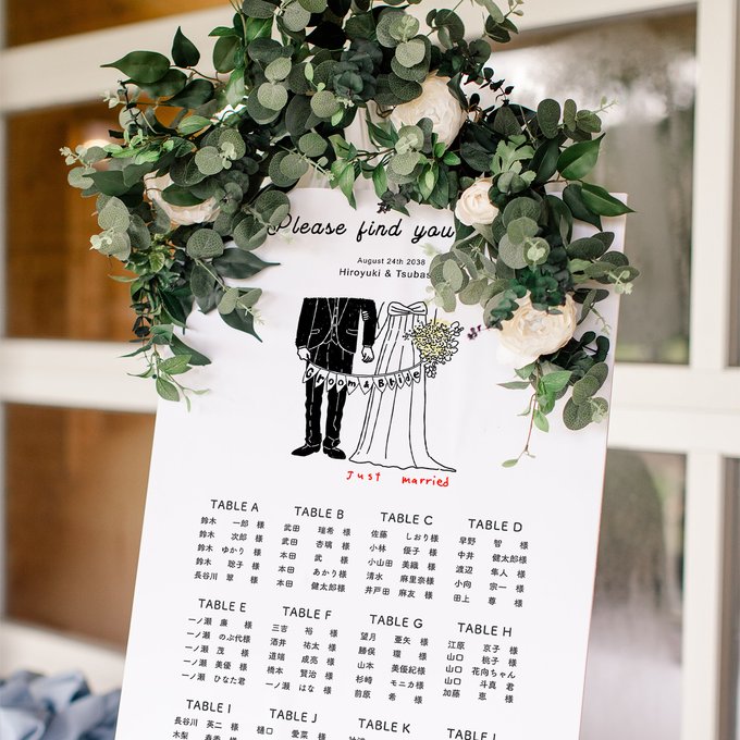 席次表のかわりに♪ ヴィンテージ風写真入り シーティングチャート│ウェディング 結婚式 ウェルカムボード DIYstorePBW 通販5583321Creema クリーマ