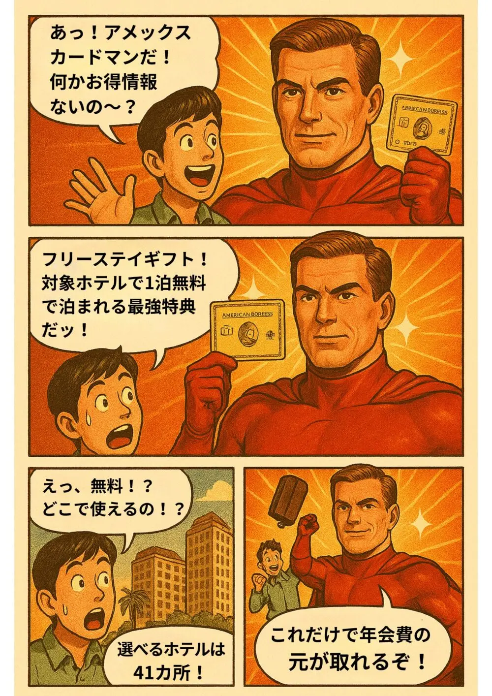 アメックスのザ・ホテル・コレクションとは？アメックスゴールドプリファードとプラチナを比較初めてマイル