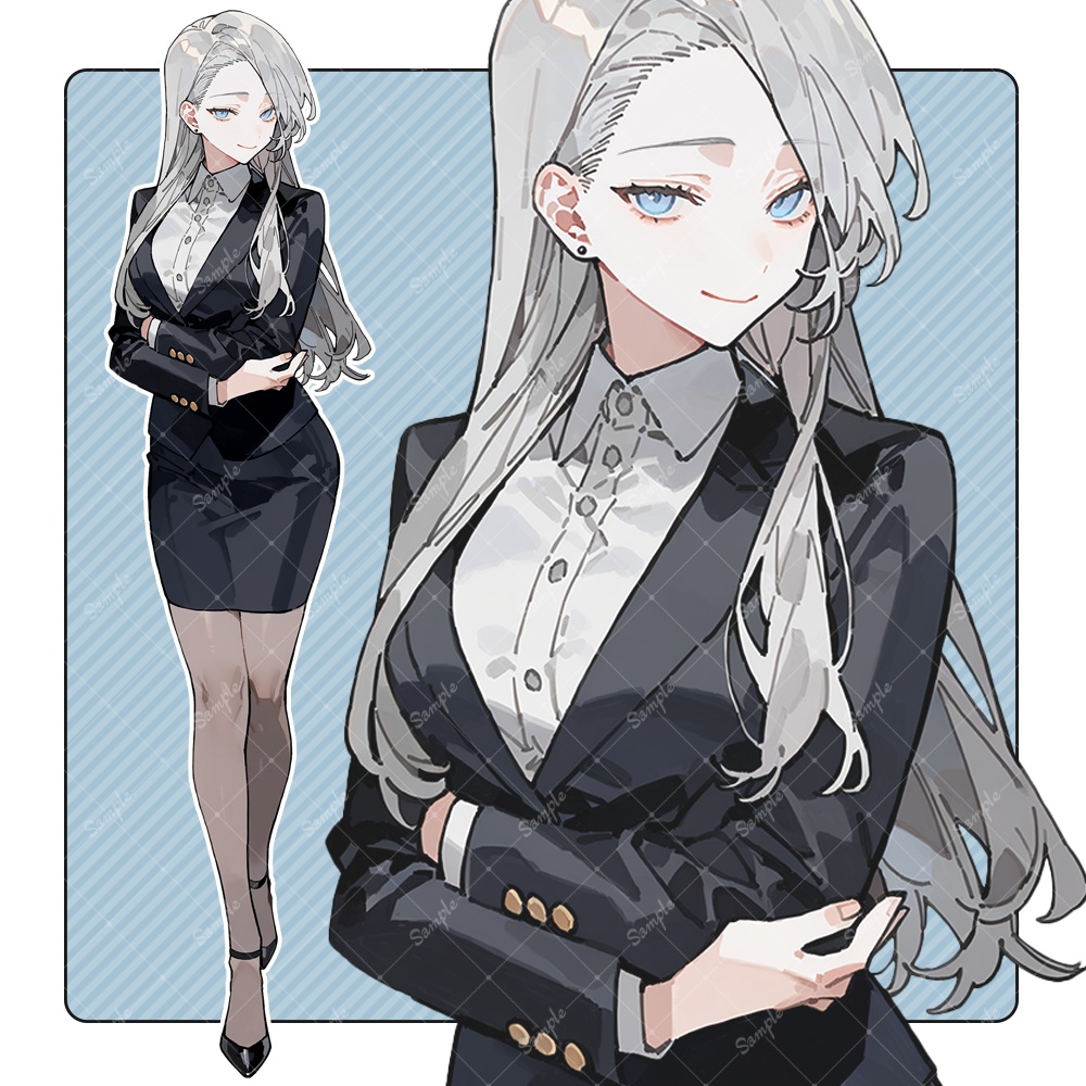 横向きのスーツを着た女性のイラスト素材89460976- PIXTA