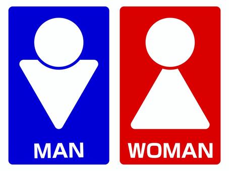 トイレの案内プレート 10372000715 の写真・イラスト素材アマナイメージズ